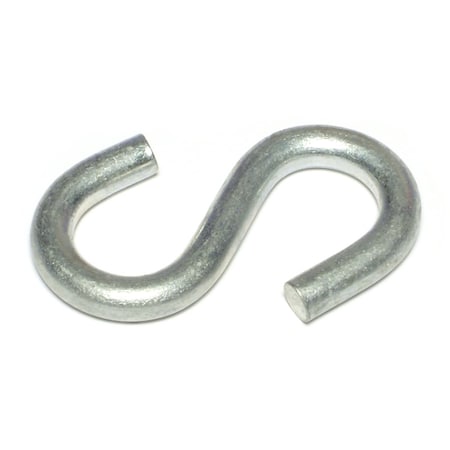 Midwest Fastener 5/16" x 3/4" x 2-1/2" Zinc Plated Steel Open S Hooks 5PK 60711